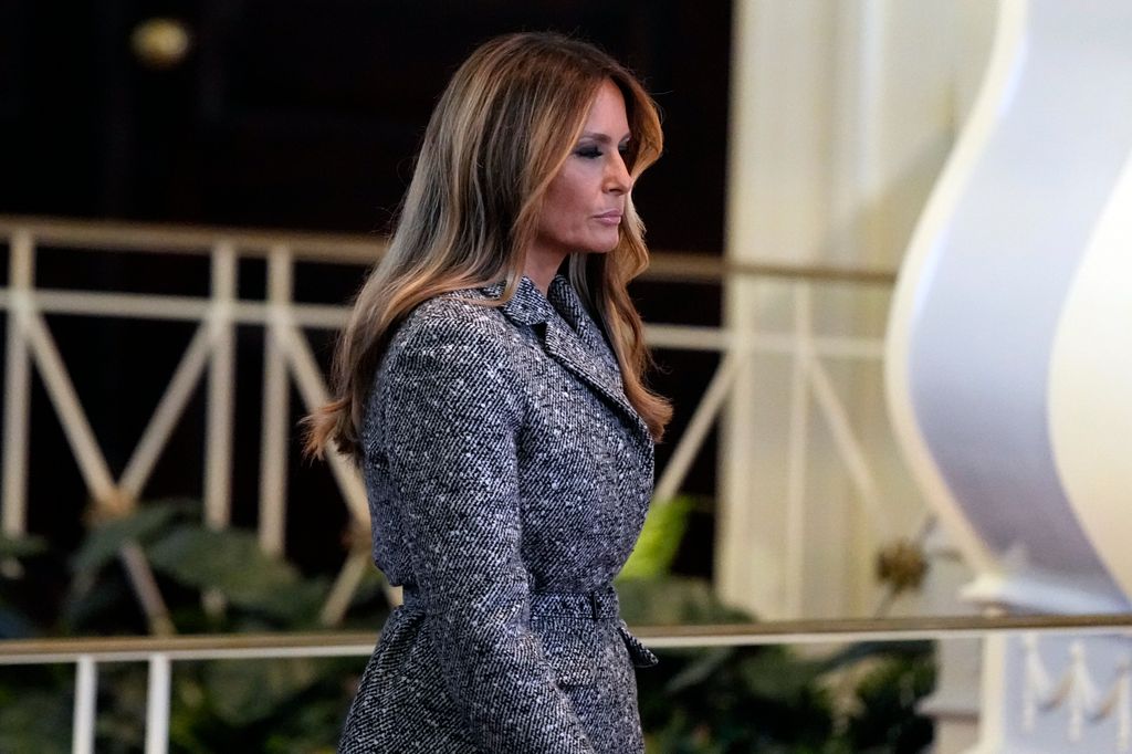 Former first lady Melania Trump arrives for a memorial service for former first lady Rosalynn Carter at Glenn Memorial United Methodist Church at Emory University on November 28, 2023 in Atlanta, Georgia. Rosalynn Carter, who passed away on November 19 at the age of 96, was married to former U.S. President Jimmy Carter for 77 years. In her lifetime she was an activist and writer known to be an advocate for the elderly, affordable housing, mental health, and the protection of monarch butterflies. President Joe Biden and every living first lady are expected to attend the service. (Photo by Brynn Anderson-Pool/Getty Images)