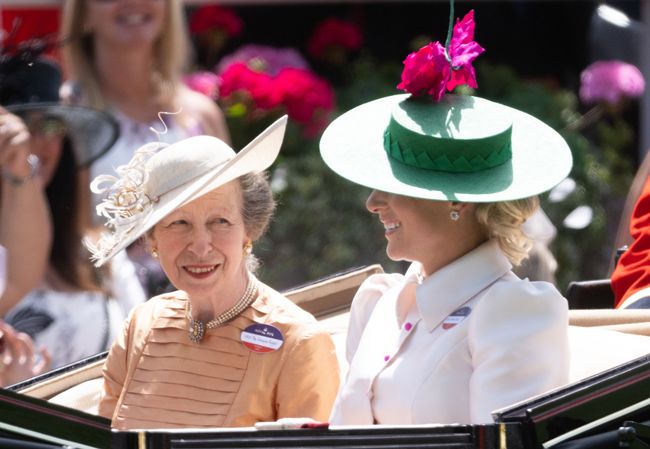 2 5 princess anne zara tindall smiling in carriage