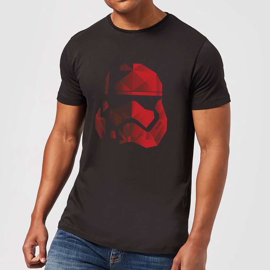 Star Wars Jedi Cubist Trooper Helmet Black T-Shirt