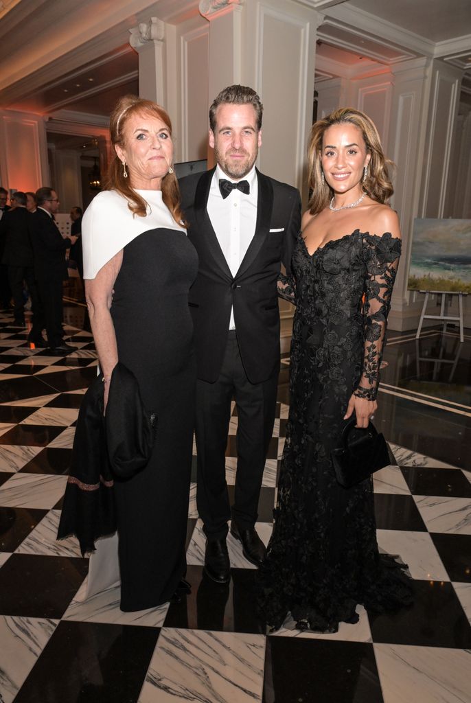 Sarah Ferguson posed with Yousra Bellamine and man in black gowns