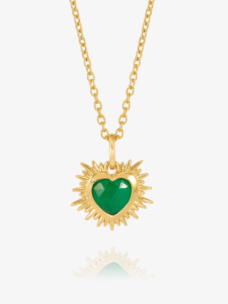Electric Love May Birthstone Heart Necklace by Rachel Jackson