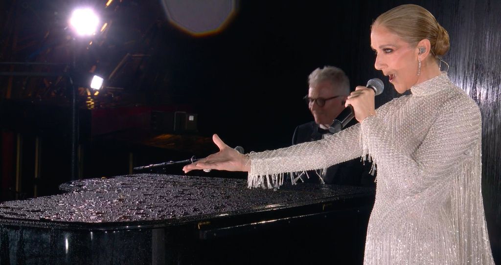 Celine Dion performs at Olympics