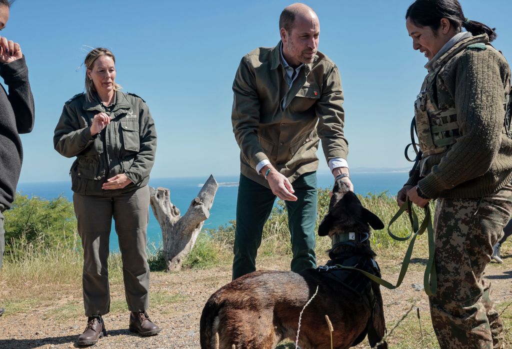 Meeting with park rangers and Lia the dog