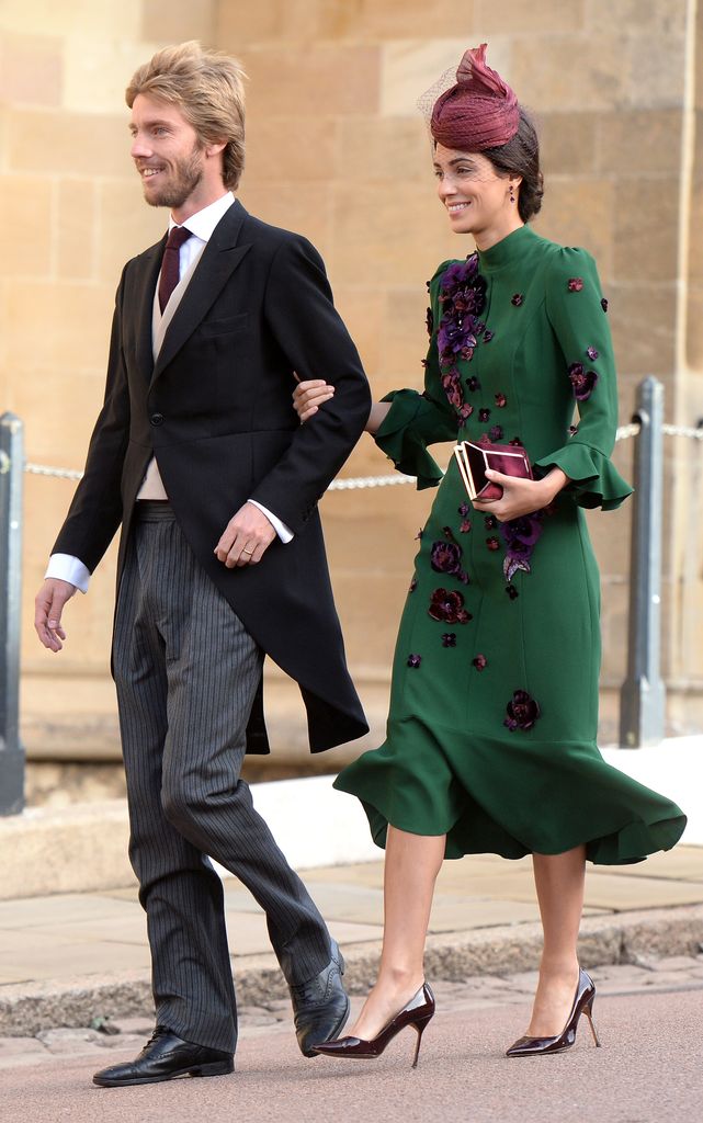 Prince Christian and Alessandra attending Princess Eugenie's wedding in 2018