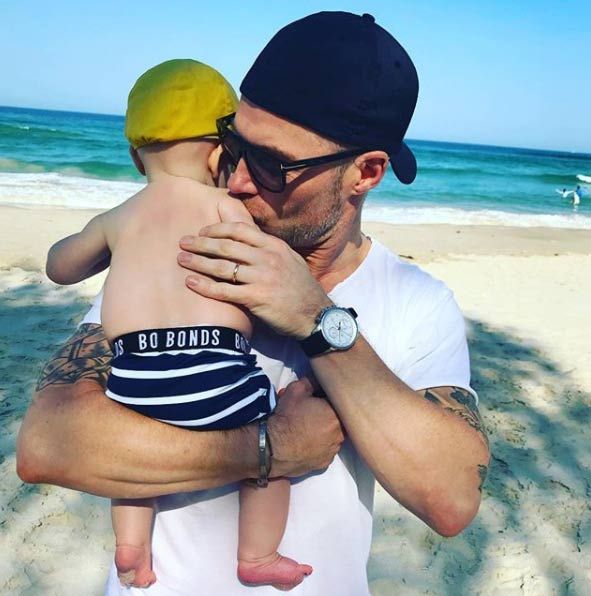 Ronan Keating baby cooper byron bay beach