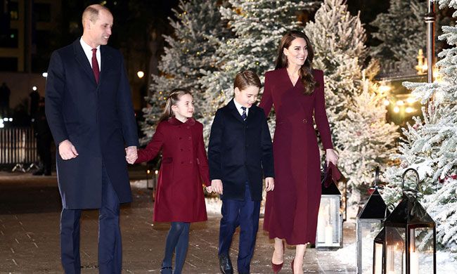 Prince and Princess of Wales with Prince George and Princess Charlotte at Christmas concert 2022