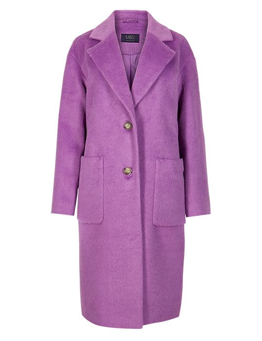 Marks and Spencer popular purple coat is FINALLY on sale | HELLO!