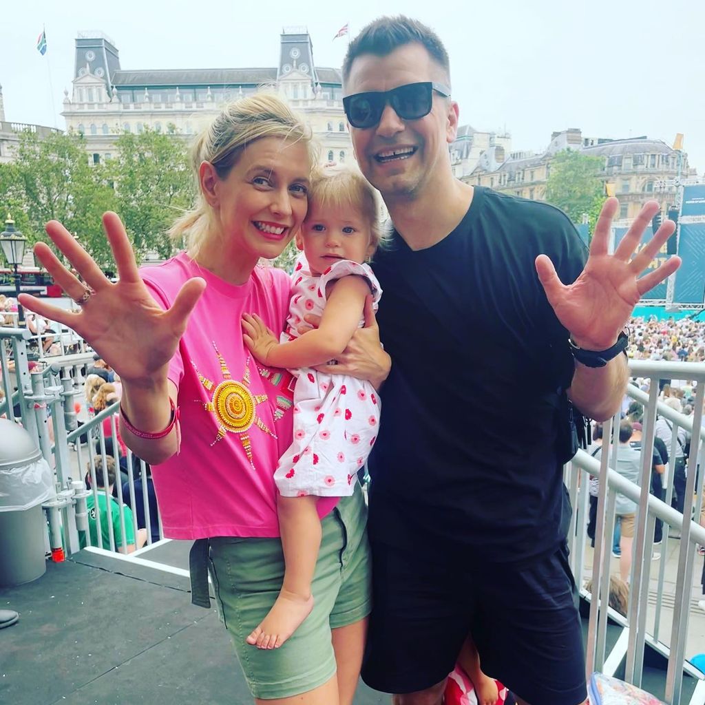 Rachel, Pasha and Noa posing for a photo in London