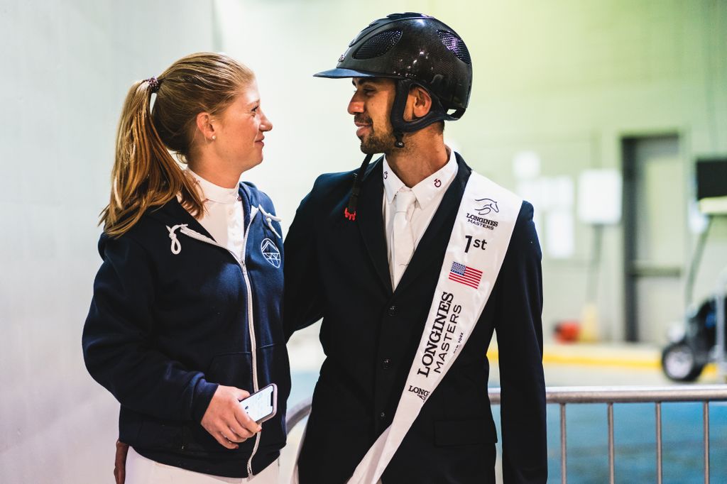 NASSAR Nayel (winner) and  his girlfriend GATES Jennifer, after the Longines Grand Prix de New York, at the Longines Masters New York 2019, at NYCB Live, home of the Nassau Veteran's Memorial Coliseum, on April 28, 2019 in Uniondale, New York