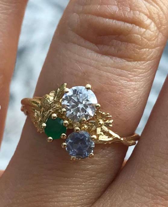 Daisy Wood Davis engagement ring
