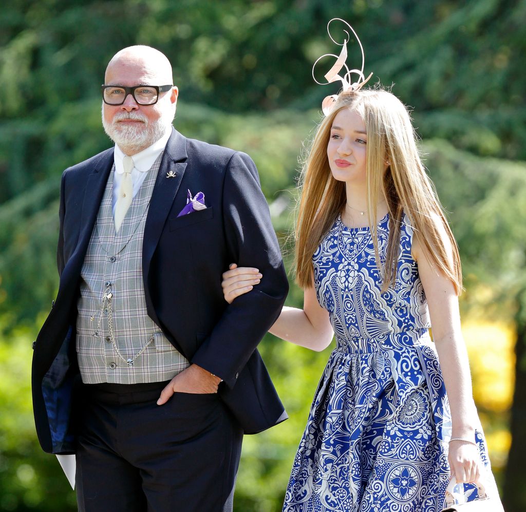 Gary Goldsmith in a suit as he attends the wedding of Pippa Middleton and James Matthews in May 2017