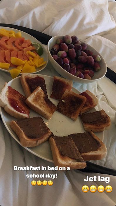 Victoria Beckham breakfast in bed