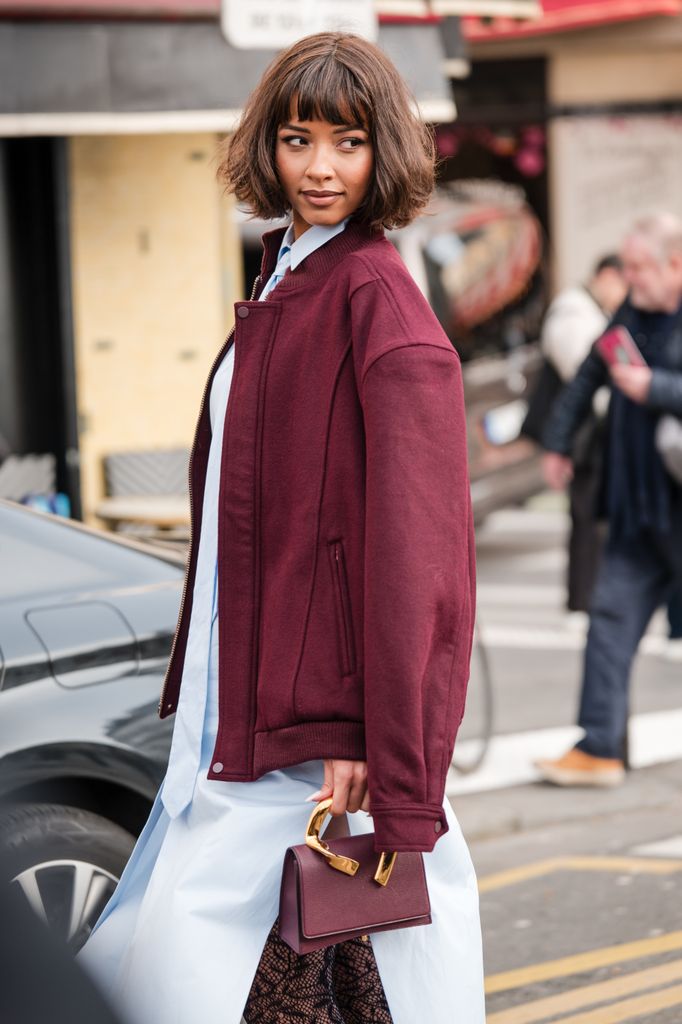 Flora Coquerel French bangs fringe bob hairstyle