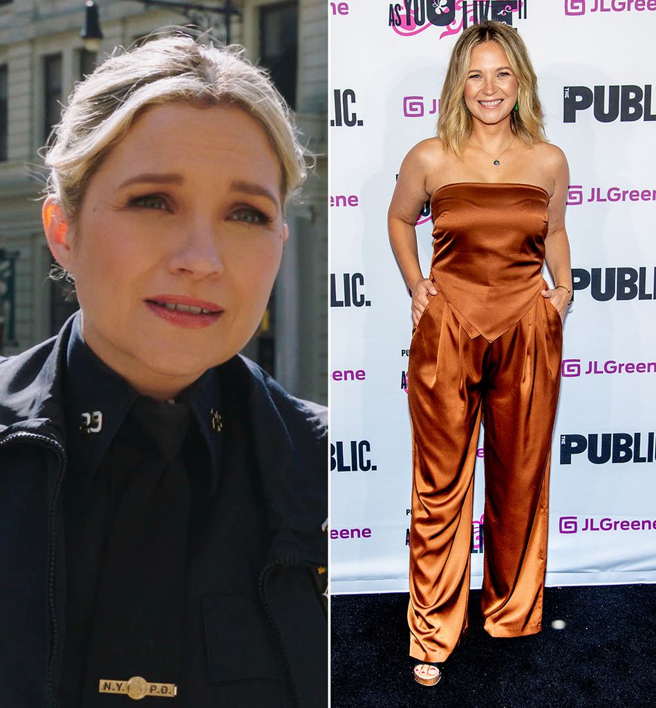 Vanessa Ray in Blue Bloods / Vanessa Ray wearing a burnt orange co-ord