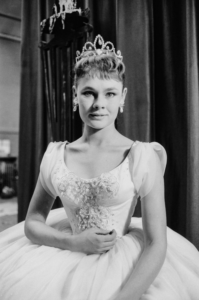 Dame Judi Dench at a dress rehearsal of 'Hamlet' at the Old Vic theatre, 1957