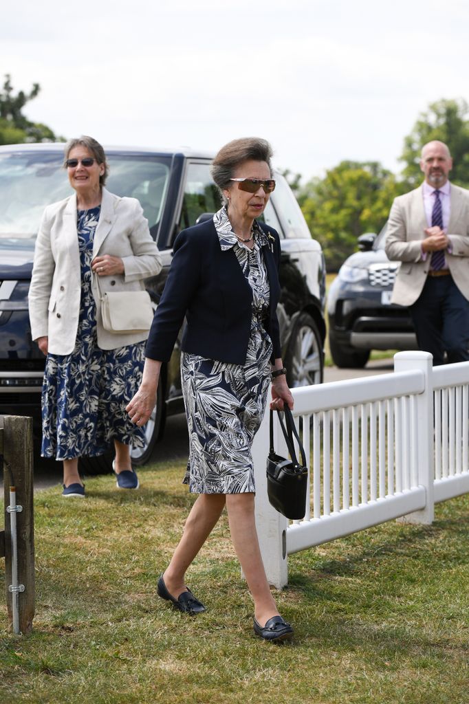 Princess Anne arriving at polo