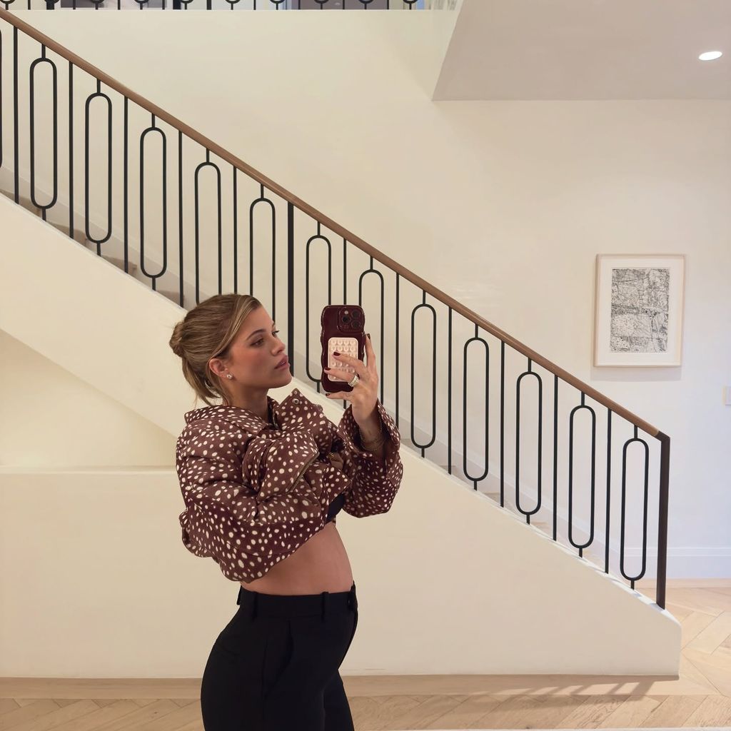 sofia richie pregnancy announcement selfie