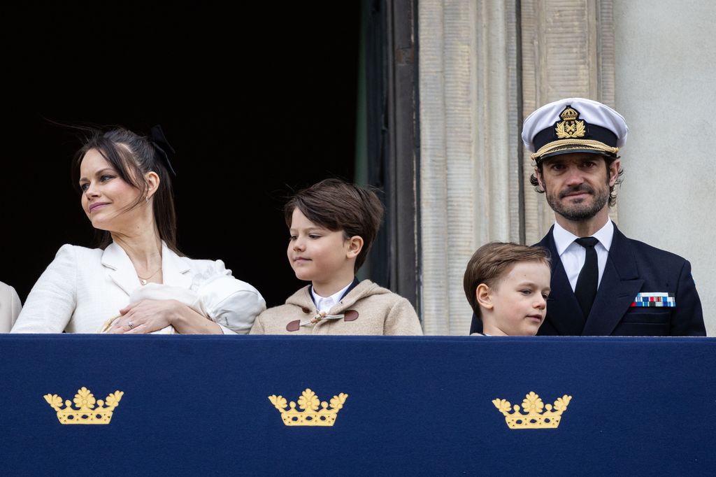 swedish royals on balcony 