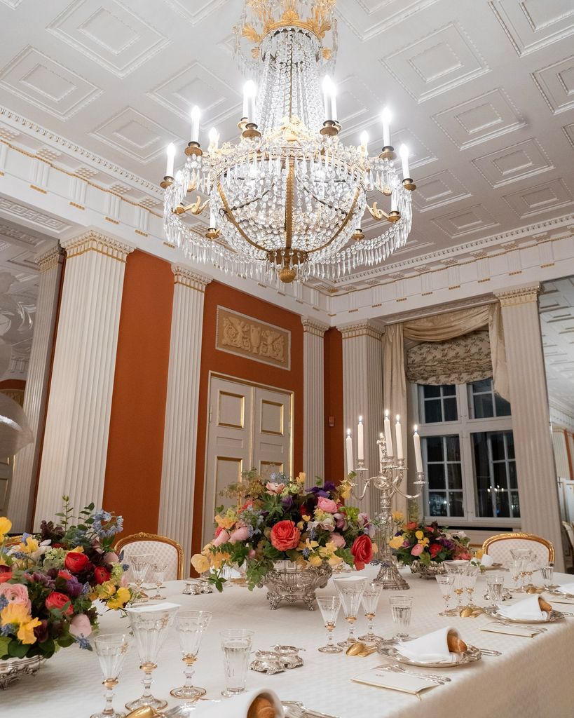 Table set for Danish Royal Naval dinner