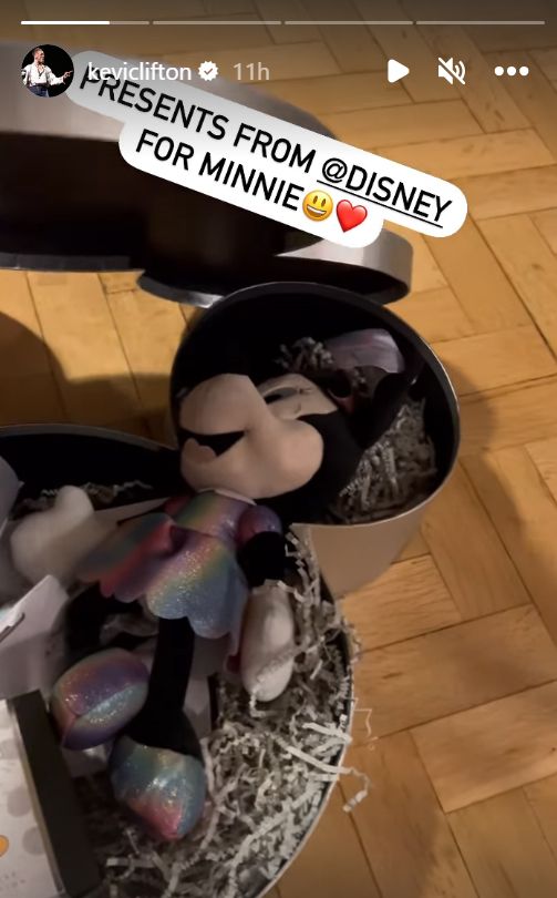Minnie Mouse plush in a Mickey Mouse head shaped tin