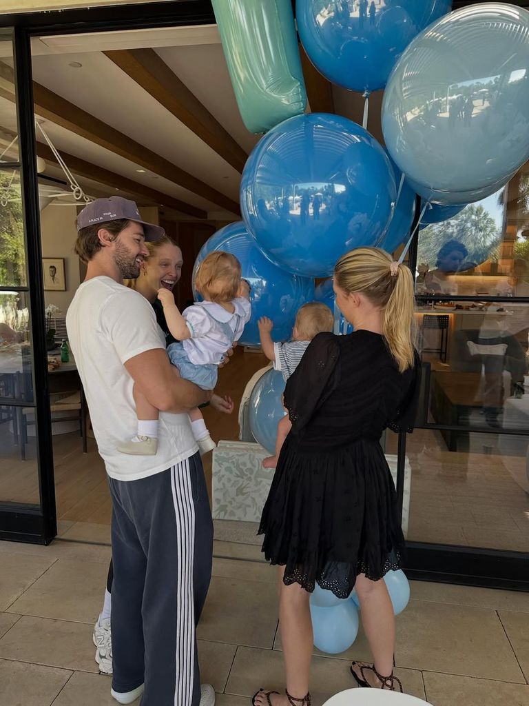 patrick schwarzenegger with nephew ford pratt birthday