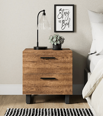 dunelm wooden bedside table