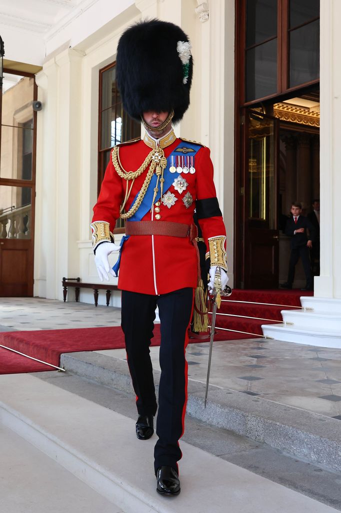 Prince William getting ready to go on horseback