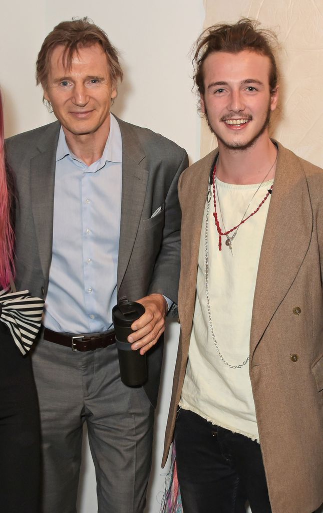 Liam Neeson and son Micheal Neeson attend the Maison Mais Non launch part