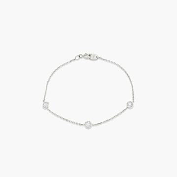 Knife-Edge Bezel Station Bracelet - vrai