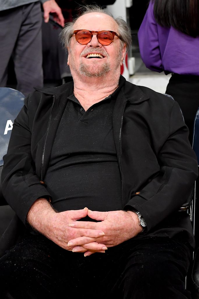 Jack Nicholson attends a basketball game in 2020 in Los Angeles, 