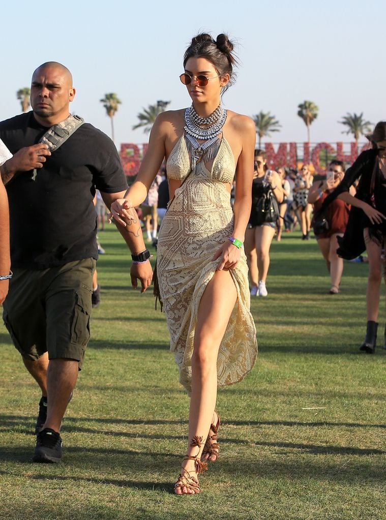 LOS ANGELES, CA - APRIL 15: Kendall Jenner is seen at The Coachella Valley Music and Arts Festival on April 15, 2016 in Los Angeles, California.  (Photo by Bauer-Griffin/GC Images)