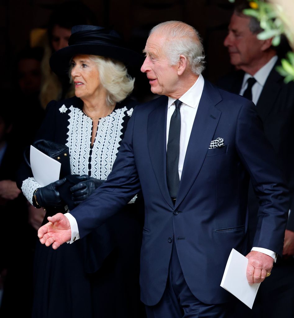 King Charles III and Queen Camilla attend a Memorial Service for Sir Chips Keswick at St Paul's Church, Knightsbridge
