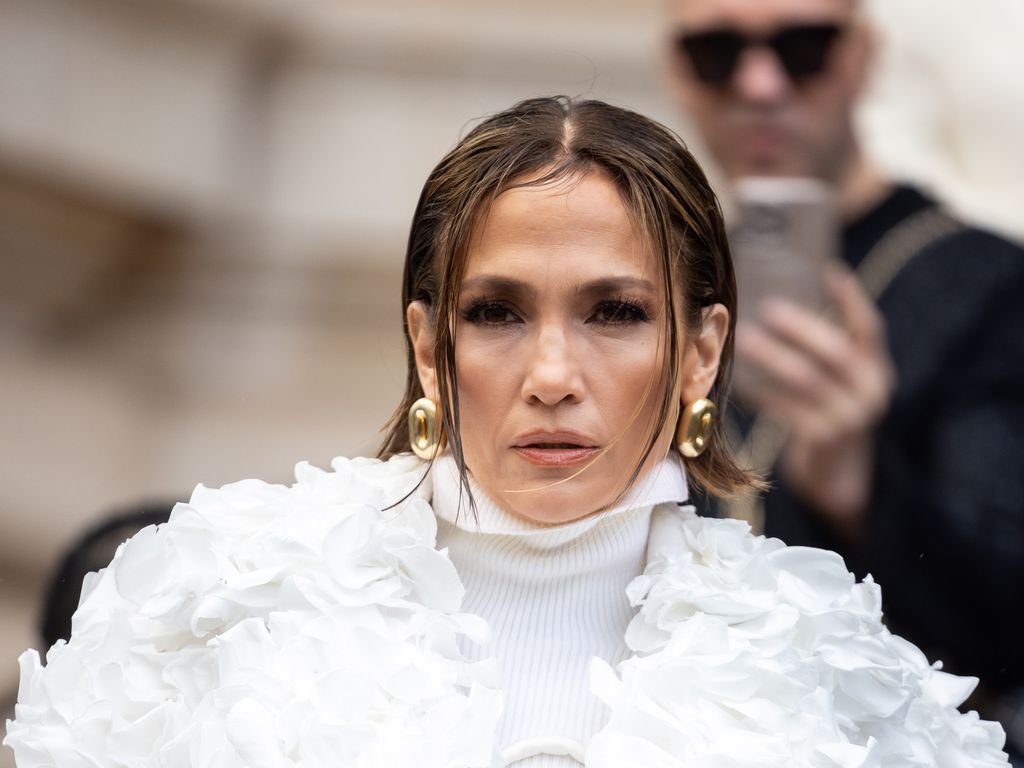 Jennifer Lopez attends the Schiaparelli Haute Couture Spring/Summer 2024 show as part of Paris Fashion Week on January 22, 2024 in Paris, Franc