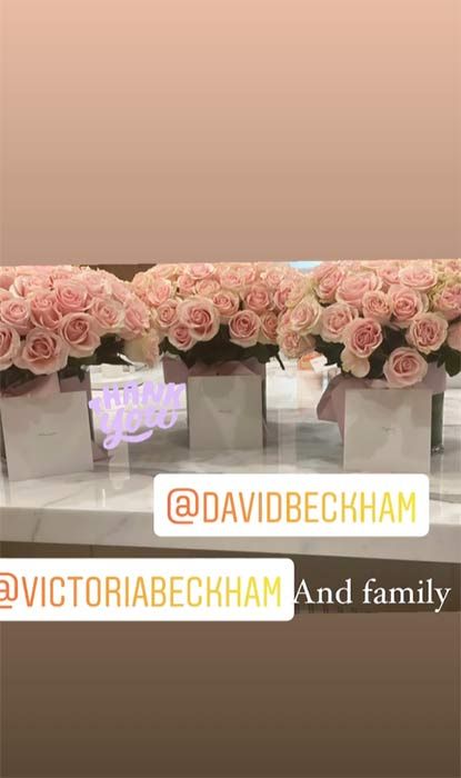 david beckham and victoria flowers