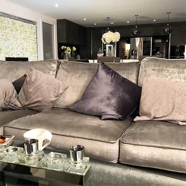 Rylan Clark living room sofa
