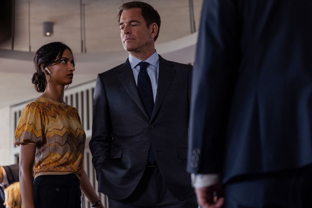 Amita Suman as Claudette and Michael Weatherly as Tony Dinozzo In NCIS: Tony & Ziva
