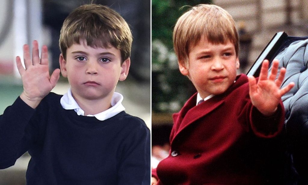 split screen prince louis and prince william 
