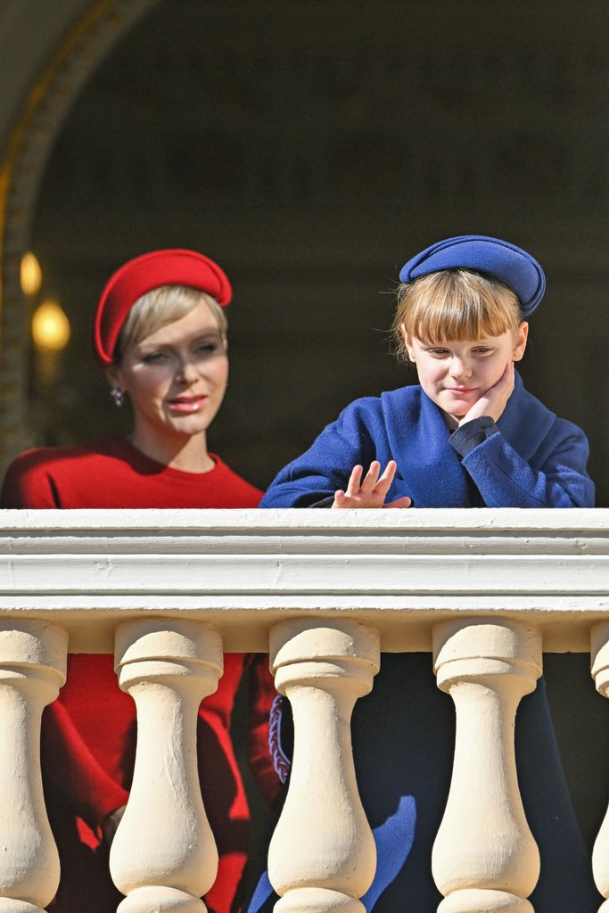 Princess Charlene of Monaco and Princess Gabriella of Monaco attend the Monaco National Day 2023 on November 19, 2023 in Monaco, Monaco.