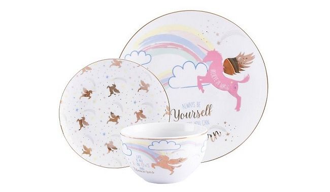 Asda unicorn plates and bowls