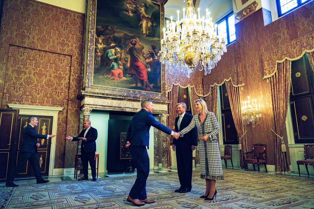 King Willem-Alexander and Queen Maxima receive participants of the 35th ASE Planetary Congress in the Royal Palace Amsterdam