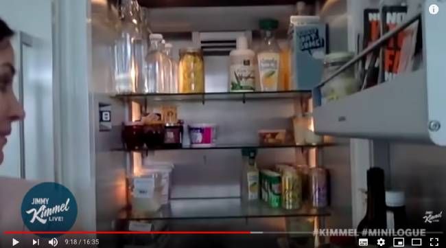 courteney cox inside fridge malibu home