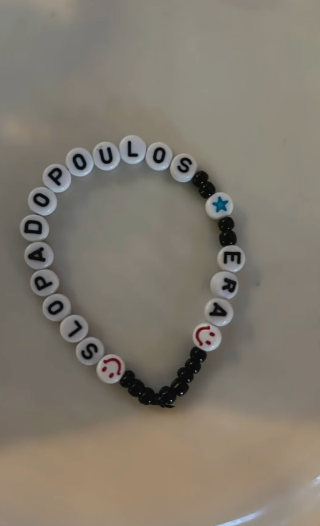 Photo shared by George Stephanopoulos' wife Ali Wentworth of a friendship bracelet for the Taylor Swift concert that reads "Slopadopoulos Era," a jab at Donald Trump's nickname for the GMA anchor