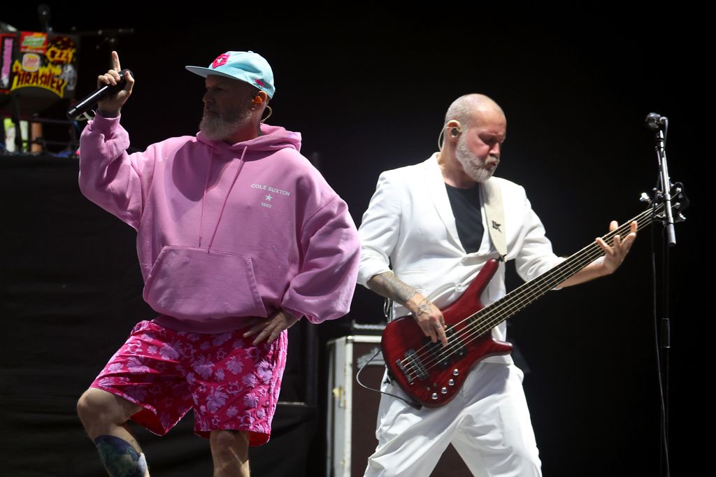 Fred and Sam perform live onstage during the Reading Festival 2025 