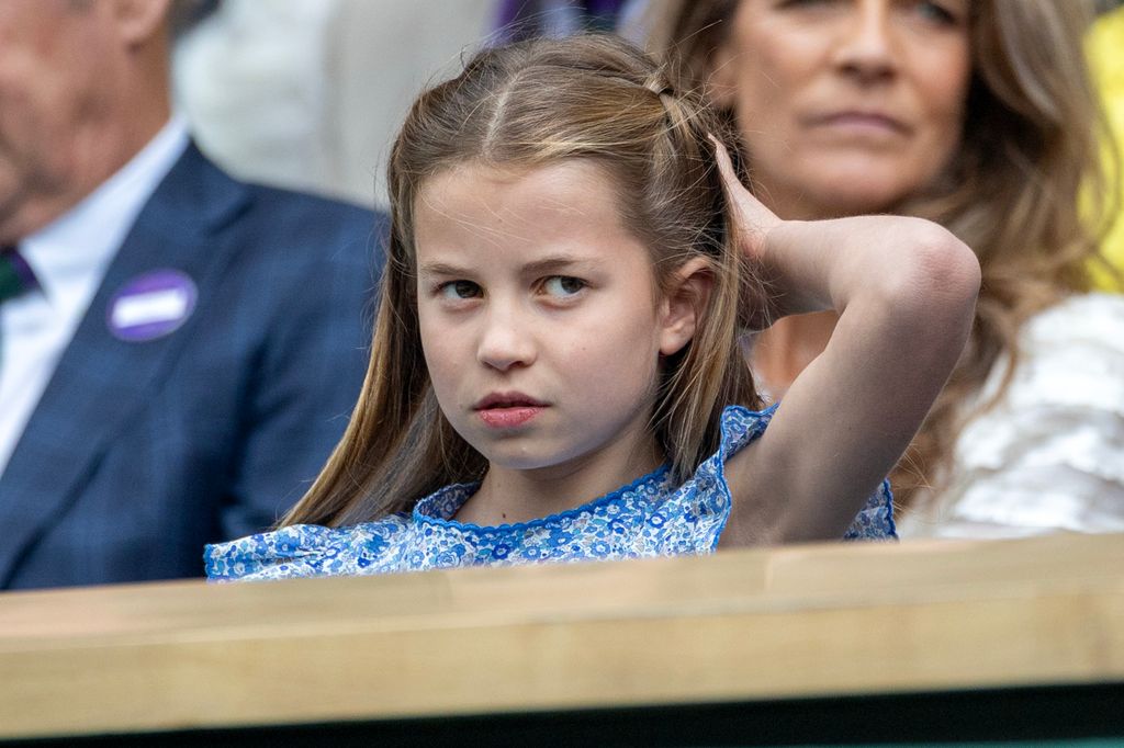Princess Charlotte in royal box at Wimbledon