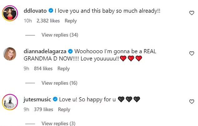 Demi Lovato congratulates her pregnant sister Madison De La Garza