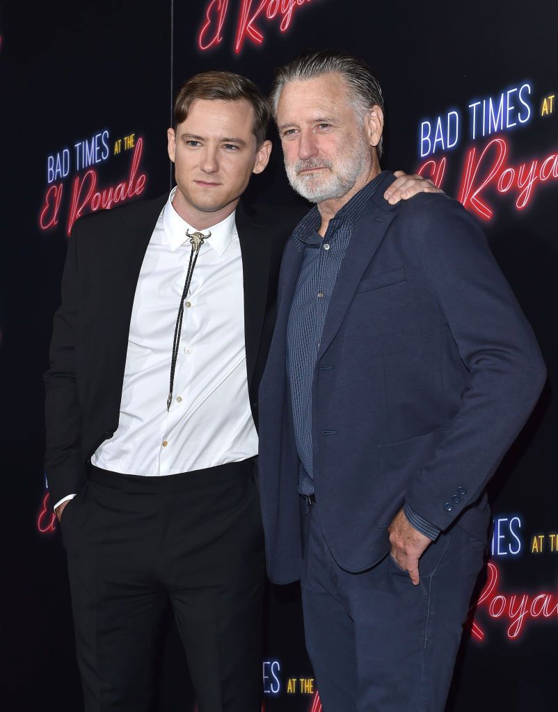 Lewis Pullman with Bill Pullman on the red carpet