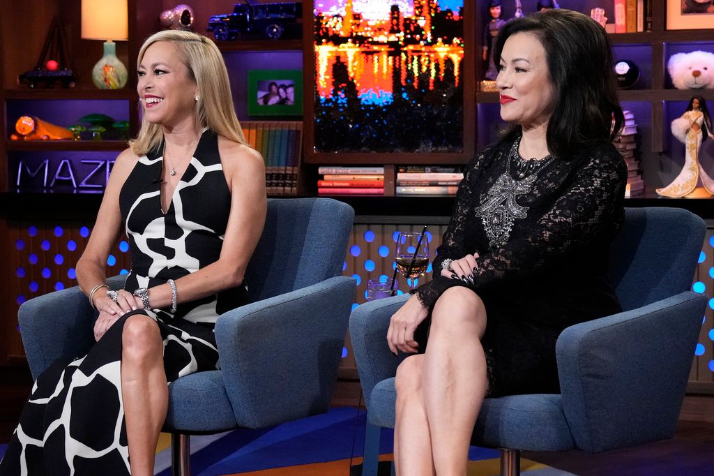 Sutton Stracke; Jennifer Tilly on Watch What Happens Live in 2022