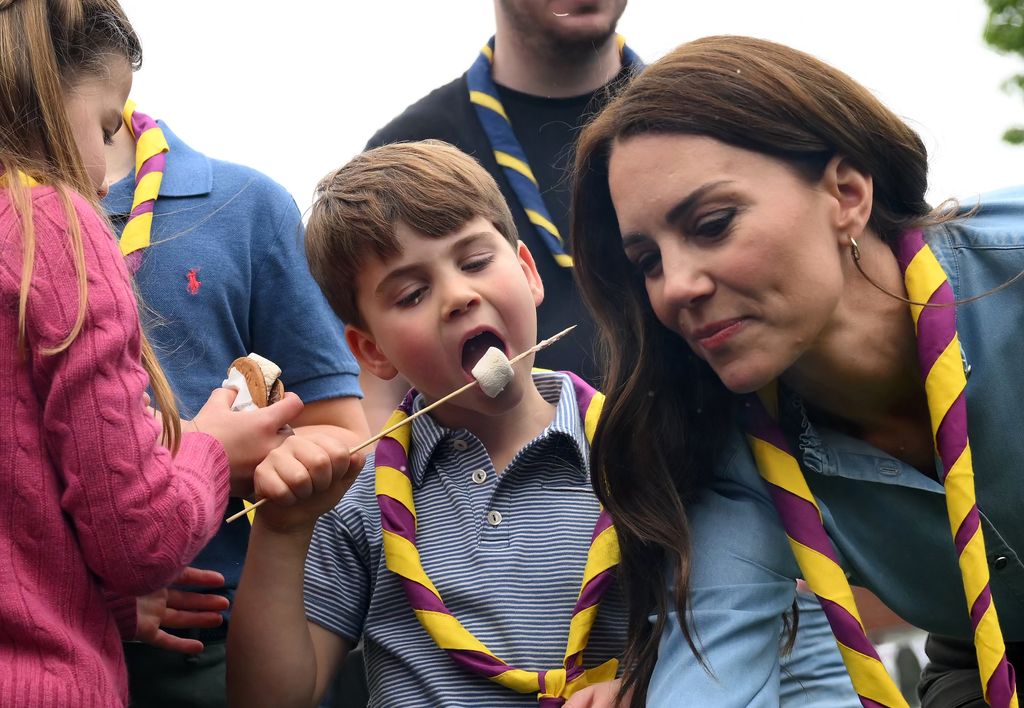 Prince Louis eats marshmallows with mum Princess Kate