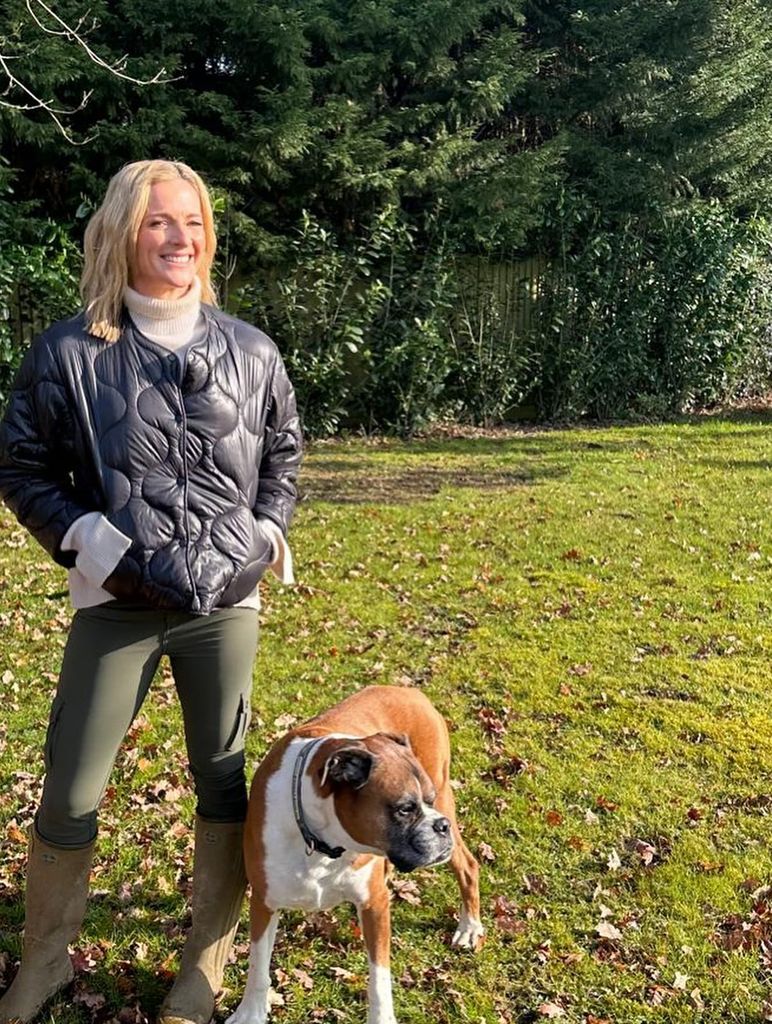 Gabby Logan and dog Milo