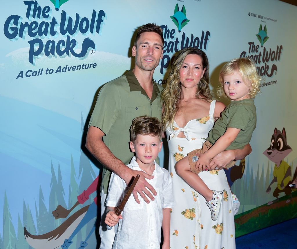 GARDEN GROVE, CALIFORNIA - AUGUST 23: Andrew Walker, Cassandra Troy, West Walker and Wolf Walker attend the global premiere screening of Great Wolf Entertainmentâs âThe Great Wolf Pack: A Call to Adventureâ at Great Wolf Lodge on August 23, 2022 in Garden Grove, California. (Photo by Vivien Killilea/Getty Images for Great Wolf Lodge Entertainment)